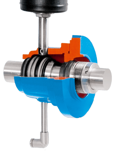 Double mechanical seal in tandem arrangement with pressureless internal sealing liquid